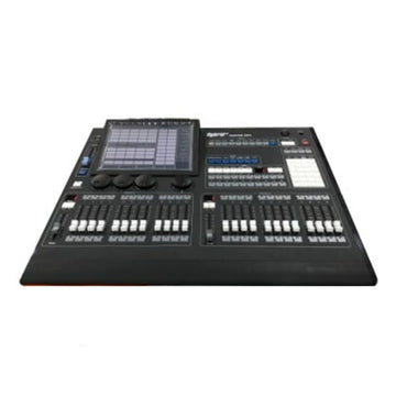 Large digital mixing console on a white background