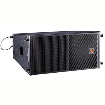 Black speaker on a white background