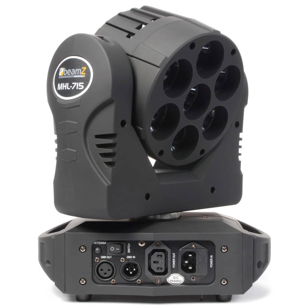 Beamz MHL-715 Moving Head Wash 7X15W Quad RGBW DMX