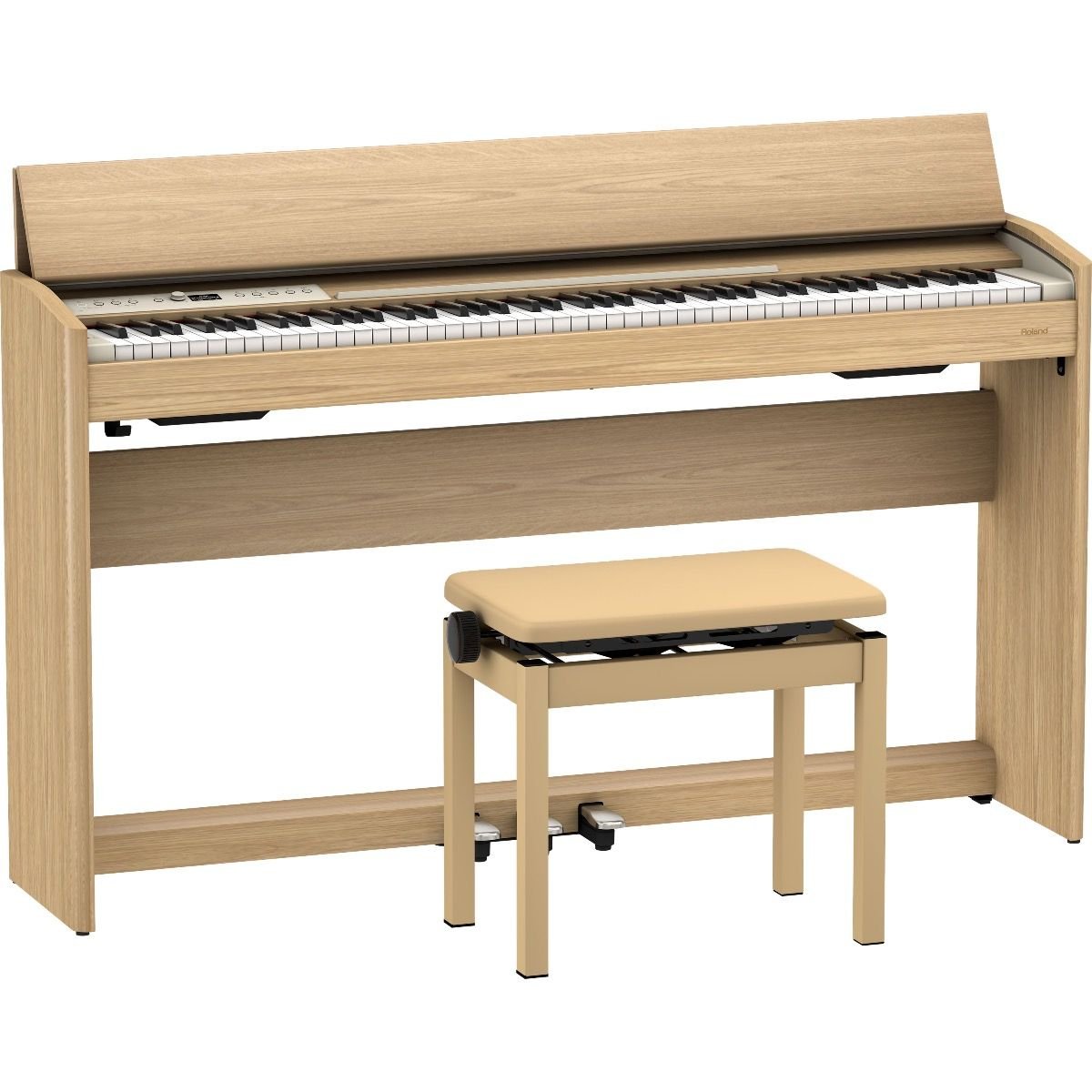 Roland F701 Digital Home Piano – Light Oak