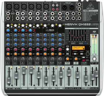 Behringer XENYX QX1222USB Mixer with USB and Effects