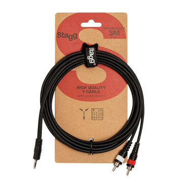Stagg 3m Y Cable, mini jack/RCA