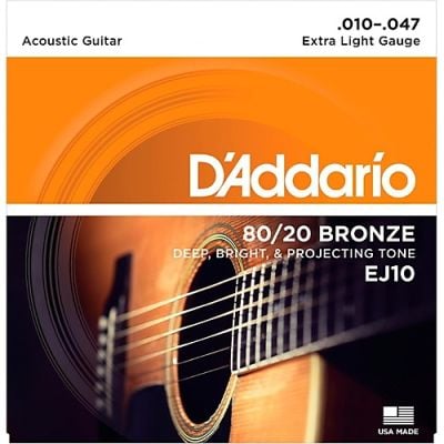 D'Addario EJ10 80/20 Bronze Extra Light 